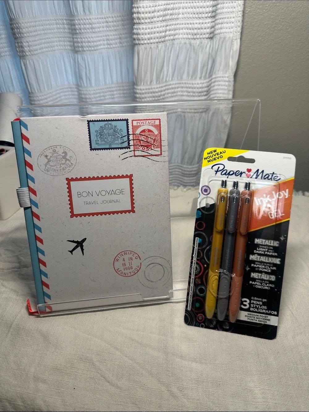 Metallic InkJoy Gel Pens - 3 Pack (Gold, Bronze, Copper) & Travel Journal NWT